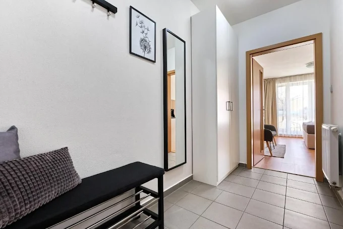 Chodba bezbariérového apartmánu Vendula Třeboň